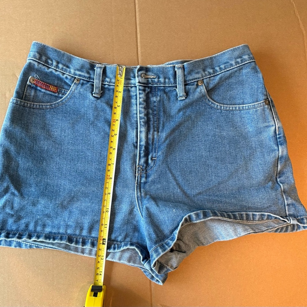 Blue High-Waisted Jean Shorts by No Excuses Size 13/14